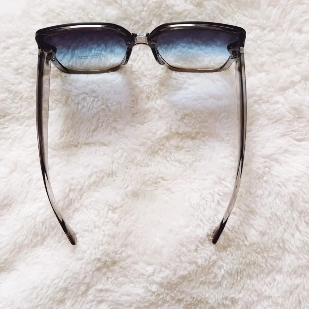 Abby Clear Blue Square Frame Sunglasses - Picture 8 of 10